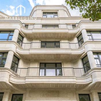 Villa Project Portuguese limestone facade cladding exterior building curtain wall