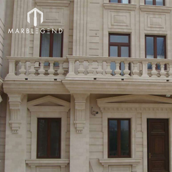 customize exterior limestone facade panels curtain wall facade cladding luxury villa project