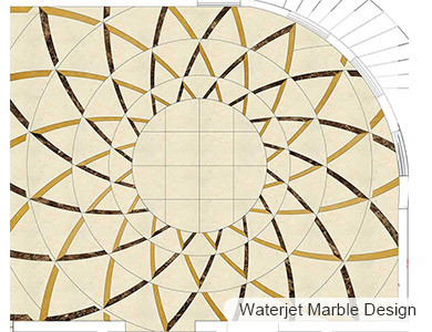 Waterjet marble flooring