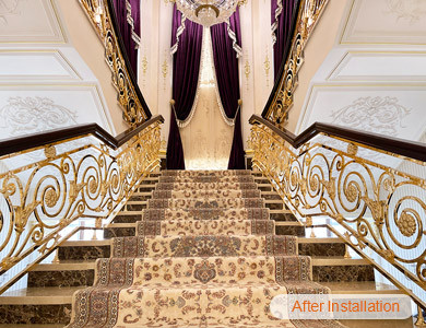 luxury gold staircase