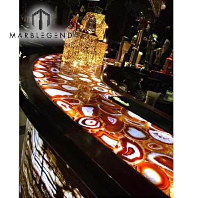 manufacture price semi-precious stone translucent red agate countertop crystal agate background wall