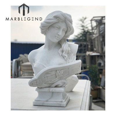 Indoor italian marble head statue stone figure sculpture