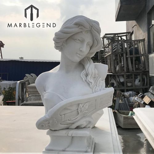 Indoor italian marble head statue stone figure sculpture