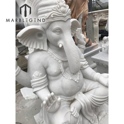 Factory price italian white marble elephant statue for wholesale