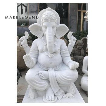 Factory price italian white marble elephant statue for wholesale