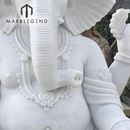 Factory price italian white marble elephant statue for wholesale