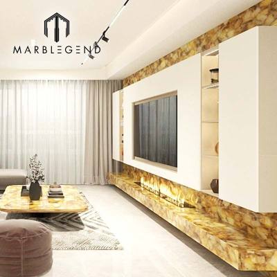 Customizable Azul Bahia Semi-Precious Stone Bolivian Sodalite Blue Translucent Luxury Stone for Personalized Interior Design