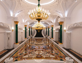 villa-interior marble floor design pattern Design