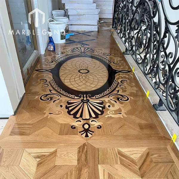 manufacture brown hardwood flooring living room parquet wood laminate flooring for luxury villa hall