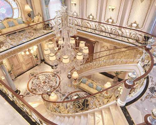 Villa project marble medallion parquet flooring tiles for interior decor