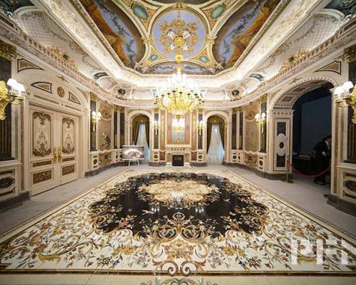 custom luxury classic marble parquet floor tile livingroom marble medallion inlay slab wall