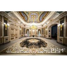custom luxury classic marble parquet floor tile livingroom marble medallion inlay slab wall