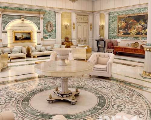 custom luxury classic marble parquet floor tile livingroom marble medallion inlay slab wall