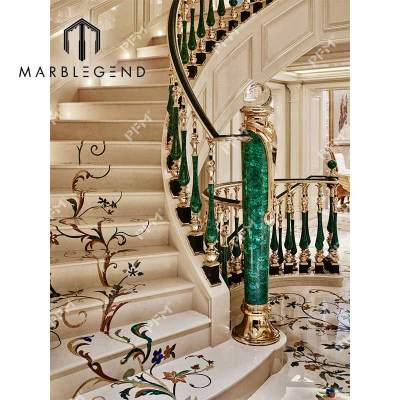 Exquisite Waterjet Marble Inlay Medallion Flooring for Your Luxury Villa - OEM Interior Design Service