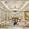 Premium Marble Flooring Design for High-End Villa Projects: Custom Waterjet Inlay
