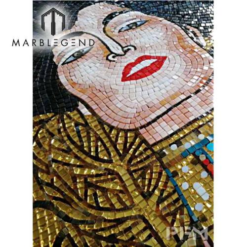 Art mosaic supplies mosaic murals figure art glass mosaic tile wall for villa decor