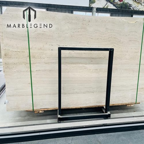 Wholesale Outdoor and Indoor Italy White Travertine Flooring Tile Premiumc Polished Travertine wall Slab