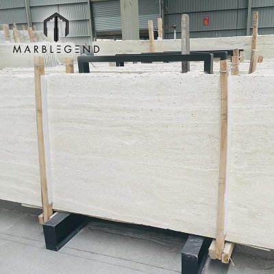 Wholesale Outdoor and Indoor Italy White Travertine Flooring Tile Premiumc Polished Travertine wall Slab