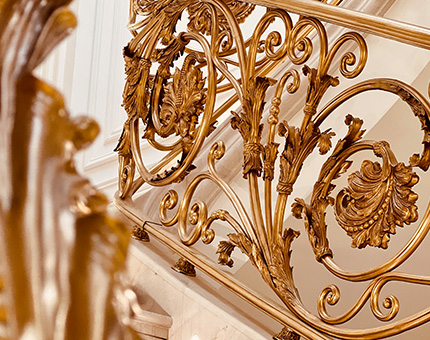 Luxury Brass handrail for staricase