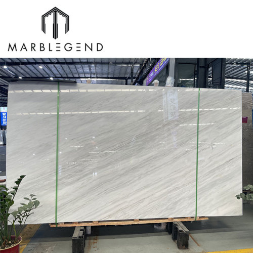 Wholesale Natural Translucent Milan White Marble Custom Luxury Tasso White Marble Tiles Slabs For Villa Project