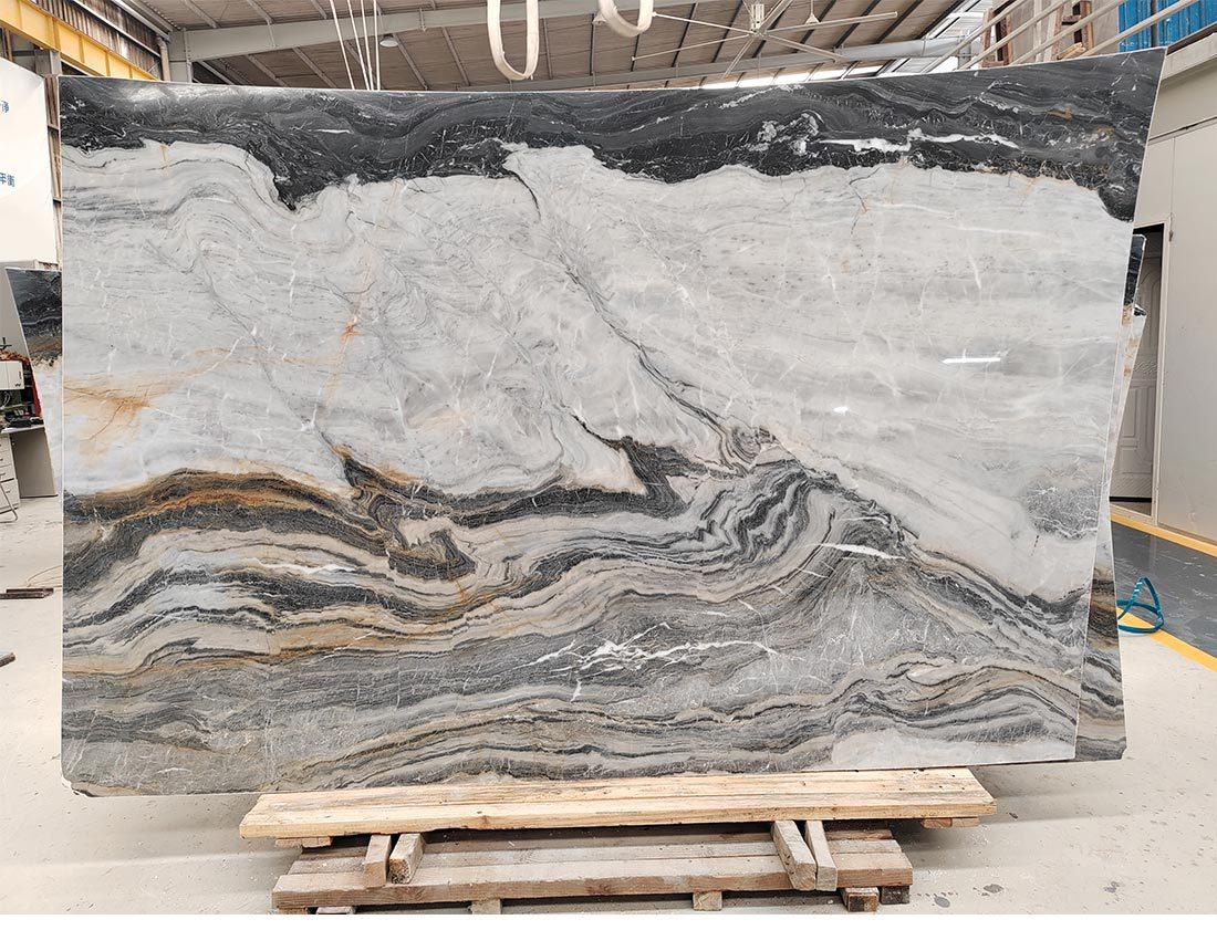 Itlay white travertin slab