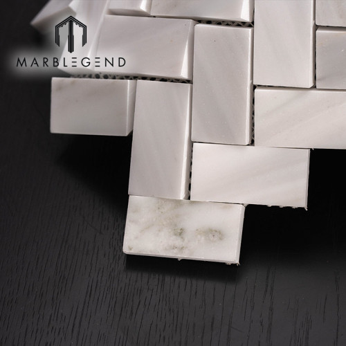 PFM External wall cladding Stone Mosaic Tiles Custom Tasso White Marble Mosaic Tiles For Flooring