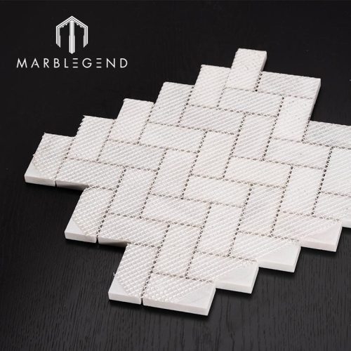 PFM External wall cladding Stone Mosaic Tiles Custom Tasso White Marble Mosaic Tiles For Flooring