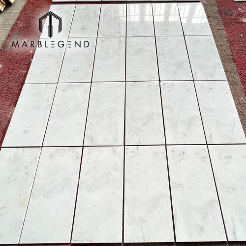 factory direct supplier luxury polished milano white marble thin slab slim marble tiles for bathroom lobby