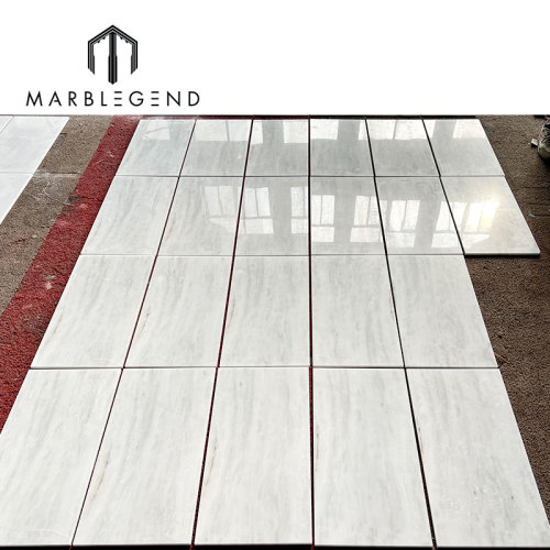factory direct supplier luxury polished milano white marble thin slab slim marble tiles for bathroom lobby