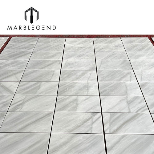 milano white marble white marble with grey veins thin marble flooring tiles for interior decoration