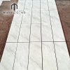 Polished White Marble Thin Slab Panels with Grey Diagonal Veins – Durable Surface | Manufacturer Direct