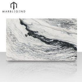 Natural Marble Manufacturer Luxurious Modern Black and White Veined Marble slabs for hotel villa wall flooring