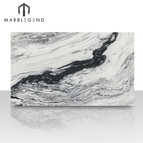 Natural Marble Manufacturer Luxurious Modern Black and White Veined Marble slabs for hotel villa wall flooring
