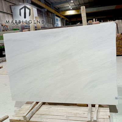 Marble factory direct sale glossy natural resistant Milano white marble slab for villa living room wall flooring