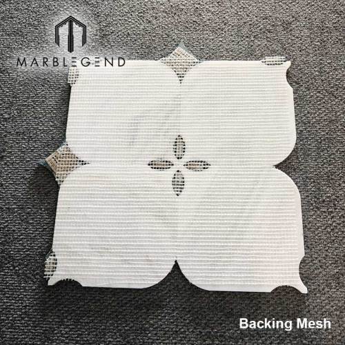 Milano White  Waterjet Mosaic Manufacturer Wholesale 300x300mm Natural Stone Mosaic Tiles for Luxury Villa and Hotel projects