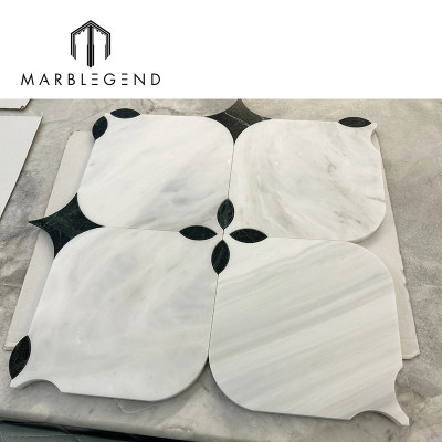 Milano White  Waterjet Mosaic Manufacturer Wholesale 300x300mm Natural Stone Mosaic Tiles for Luxury Villa and Hotel projects