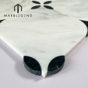 Milano White  Waterjet Mosaic Manufacturer Wholesale 300x300mm Natural Stone Mosaic Tiles for Luxury Villa and Hotel projects