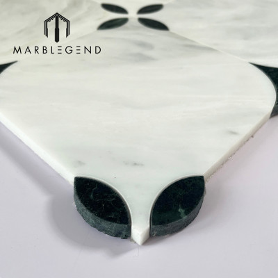 Milano White  Waterjet Mosaic Manufacturer Wholesale 300x300mm Natural Stone Mosaic Tiles for Luxury Villa and Hotel projects