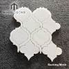 PFM Milano White Marble Arabesque Waterjet Mosaic Supplier Custom Polished  White Marble Lantern Mosaic Tiles For Wall And Floor