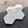 Milano White Marble Hexagon Waterjet Mosaic Tile with Topographic Contour Pattern for Villa and hotel Project