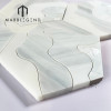 Milano White Marble Hexagon Waterjet Mosaic Tile with Topographic Contour Pattern for Villa and hotel Project