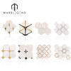 Wholesale Kitchen and Bathroom Polished Milano White with Golden Yellow Marble Waterjet Mosaic Tiles for Luxury villa and Hotel