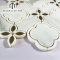 Custom Interior Decoration Wall  Flower Pattern Mosaic Supplier Milano White and Gold Metal Waterjet Mosaic