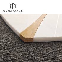 Bespoke Hexagon Waterjet Mosaic Supplier Milano White and Green Marble Mosaic Flooring Tiles