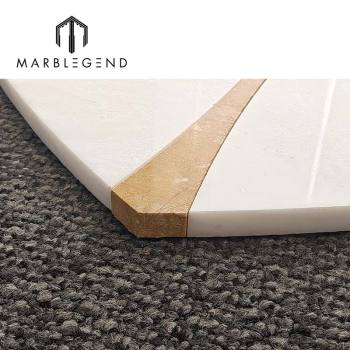 Bespoke Hexagon Waterjet Mosaic Supplier Milano White and Green Marble Mosaic Flooring Tiles