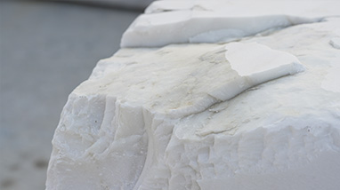 Single Tasso White marble block marked CT-22 and inspected for fractures before shipment