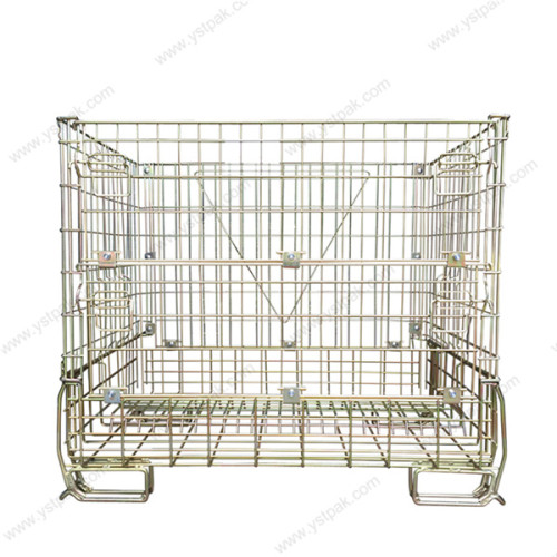 Customized european style foldable mild steel wine bottle storage wire mesh cage