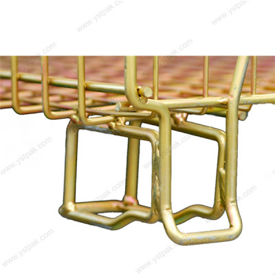 Medium duty euro customize material handling zinc plated mobile durable iron wire mesh cage for wine