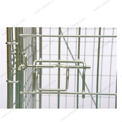 Euro warehouse stacking folding welded wine storage steel wire mesh containers