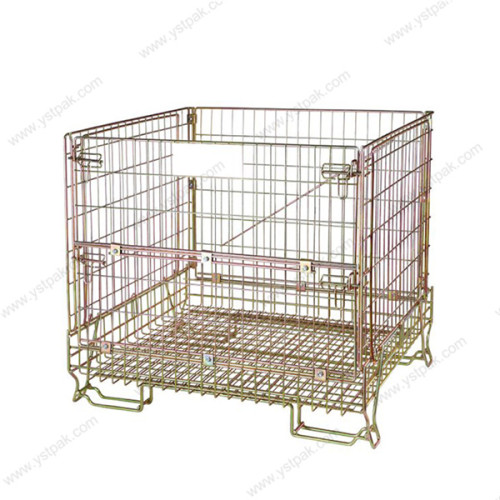 European space saver transport large wine bottle storage movable wire mesh container